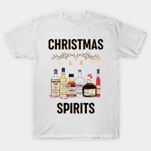 Christmas spirits - vodka, whiskey, rum, gin T-Shirt